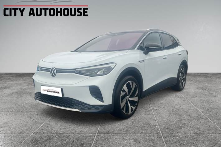 Gul VW ID.4 fra 2021 set udefra