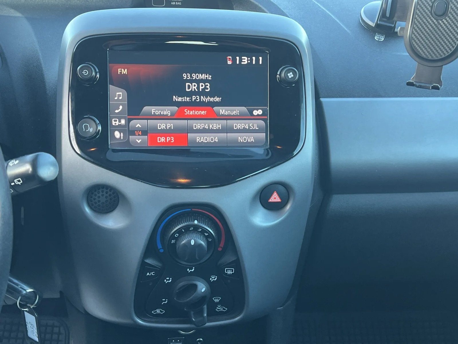 Rød Toyota Aygo fra 2018