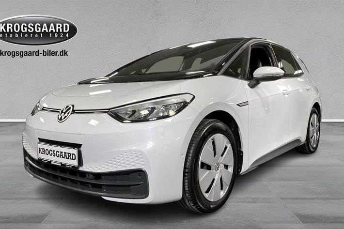 Hvid VW ID.3 fra 2022 set udefra