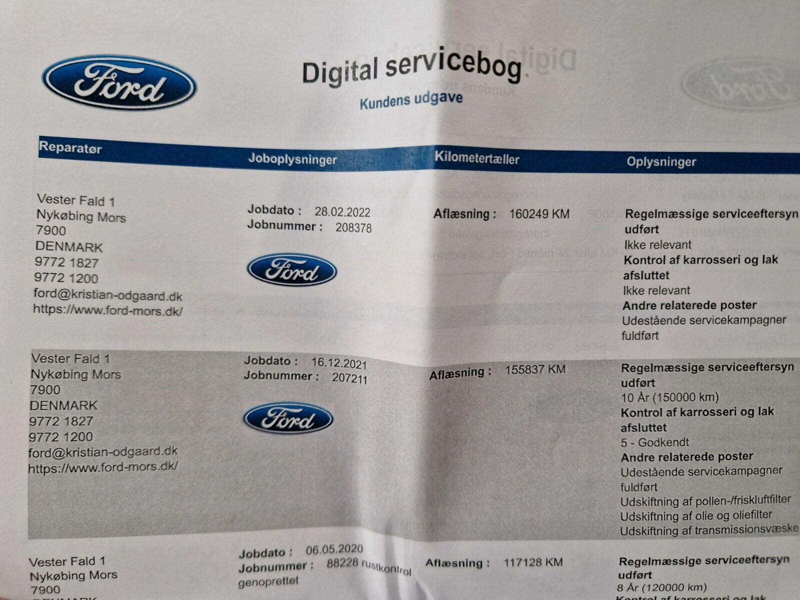 Hvid Ford S-MAX fra 2016