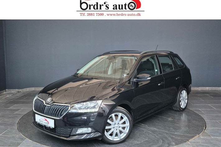 Sort Skoda Fabia fra 2019 set udefra