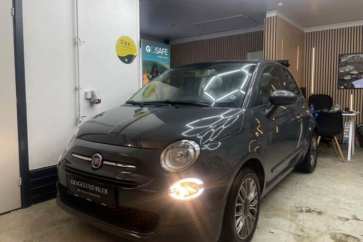 Grøn Fiat 500C fra 2018