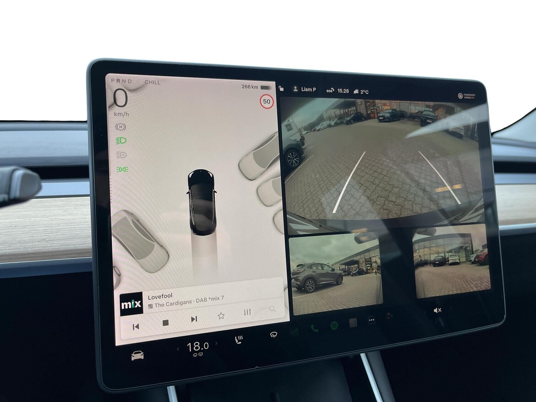 Sort Tesla Model 3 fra 2020