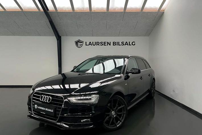 Sort Audi A4 fra 2015 set udefra