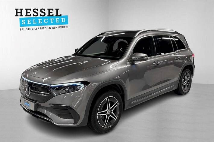Grå Mercedes EQB350 fra 2023 set udefra