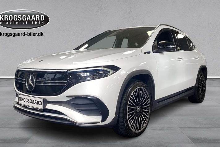 Hvid Mercedes EQA250 fra 2022 set udefra