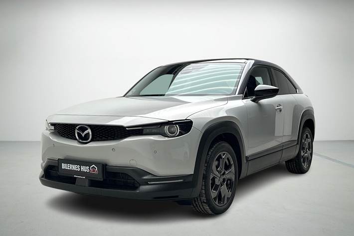 Hvid Mazda MX-30 fra 2021 set udefra