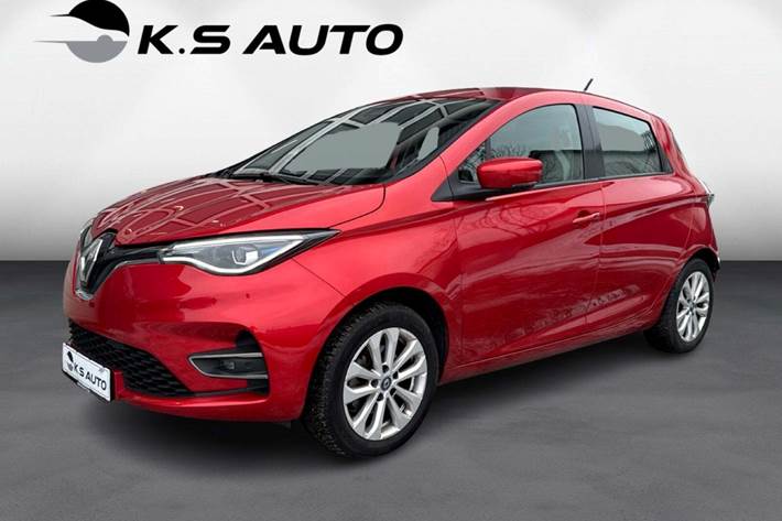 Rød Renault Zoe fra 2020 set udefra