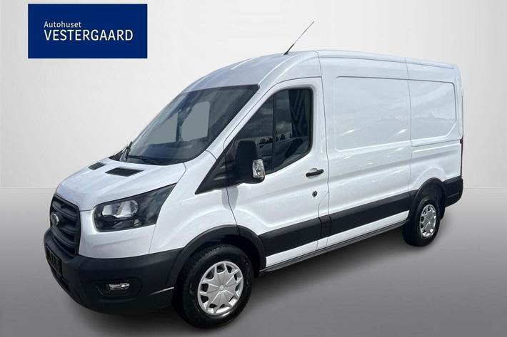 Hvid Ford Transit 350 L2 Van fra 2023 set udefra