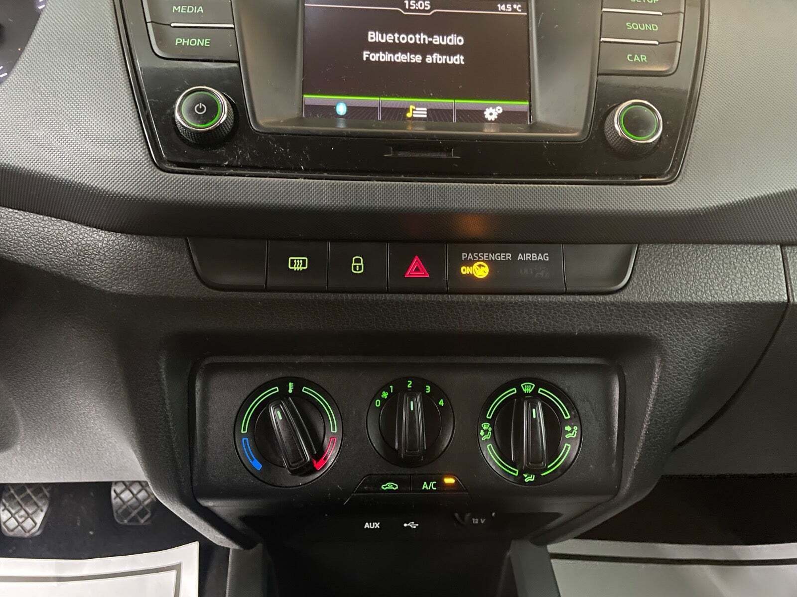 Grøn Skoda Fabia fra 2017