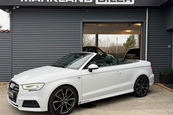 Hvid Audi A3 fra 2017 set udefra