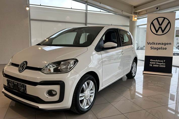Hvid VW UP! fra 2017 set udefra