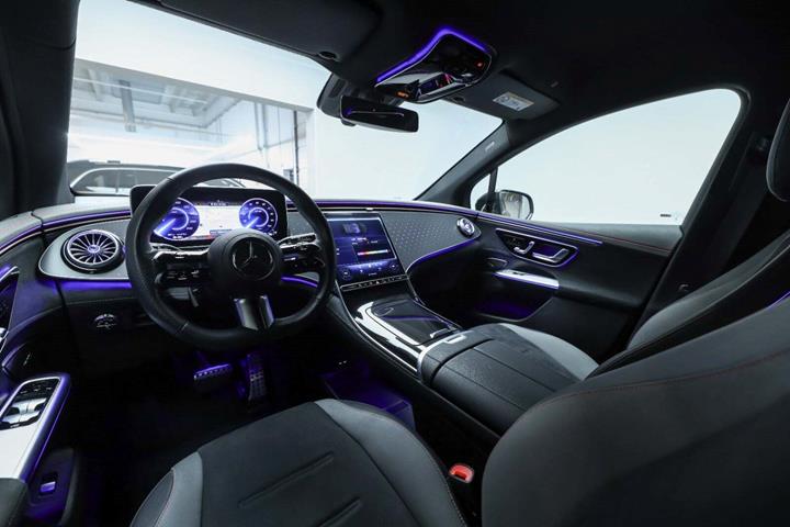 Grøn Mercedes EQE350 SUV fra 2024