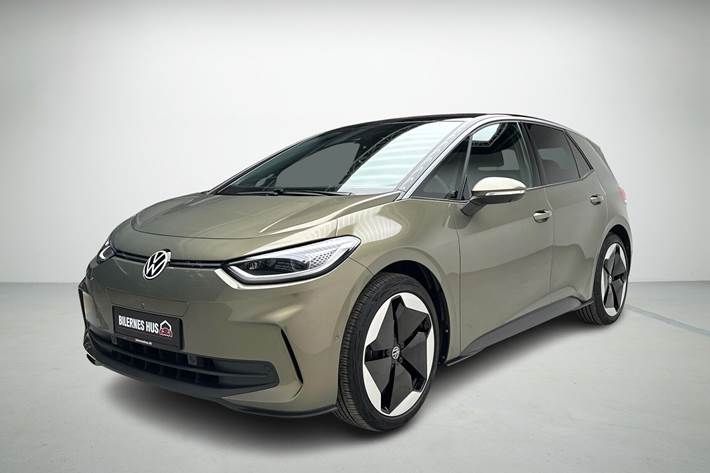 Grøn VW ID.3 fra 2023 set udefra