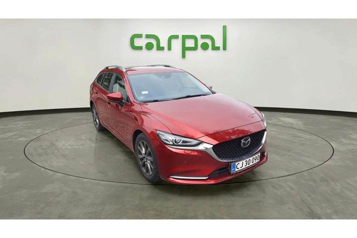 Grå Mazda 6 fra 2018 set udefra