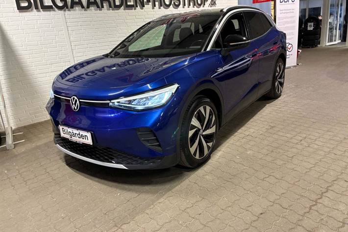 Blå VW ID.4 fra 2021 set udefra