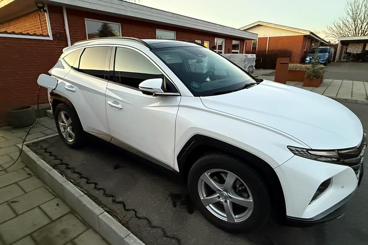 Hvid Hyundai Tucson fra 2021