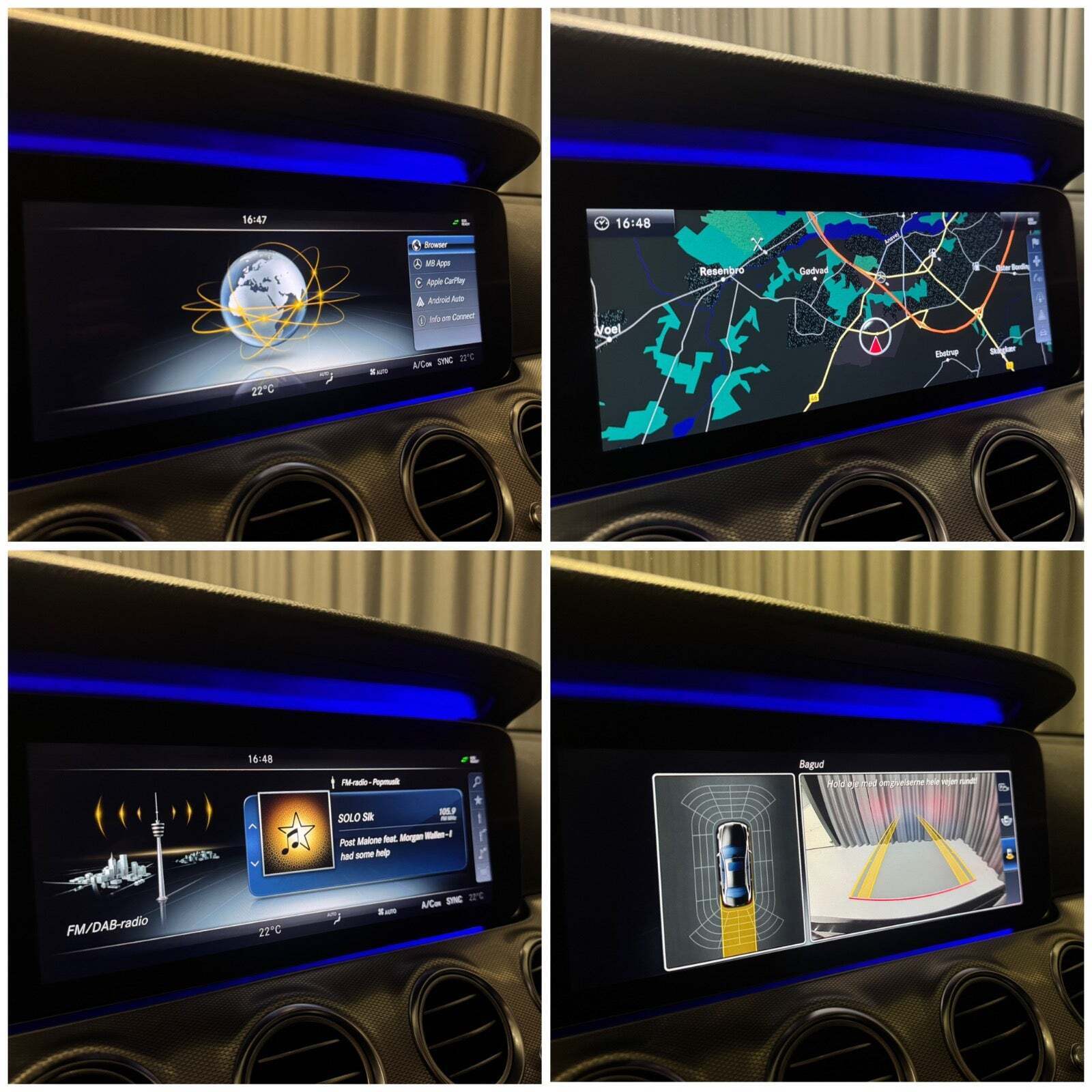 Sort Mercedes E220 d fra 2016