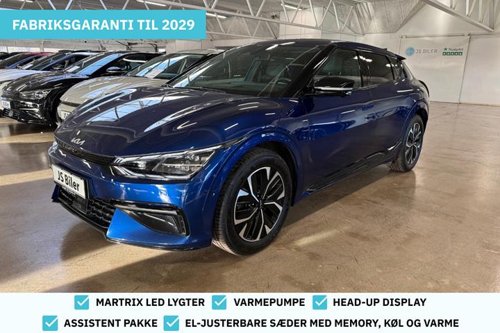 Blå Kia EV6 fra 2022 set udefra