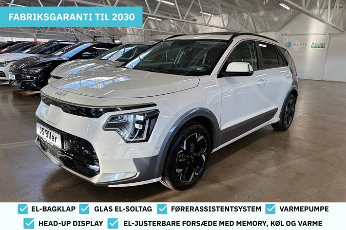 Hvid Kia Niro fra 2024 set udefra