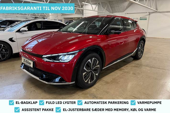 Rød Kia EV6 fra 2024 set udefra