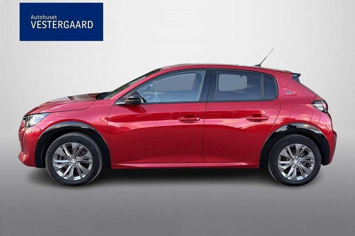 Rød Peugeot e-208 fra 2023