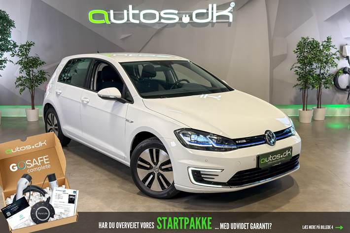 Hvid VW e-Golf VII fra 2020 set udefra