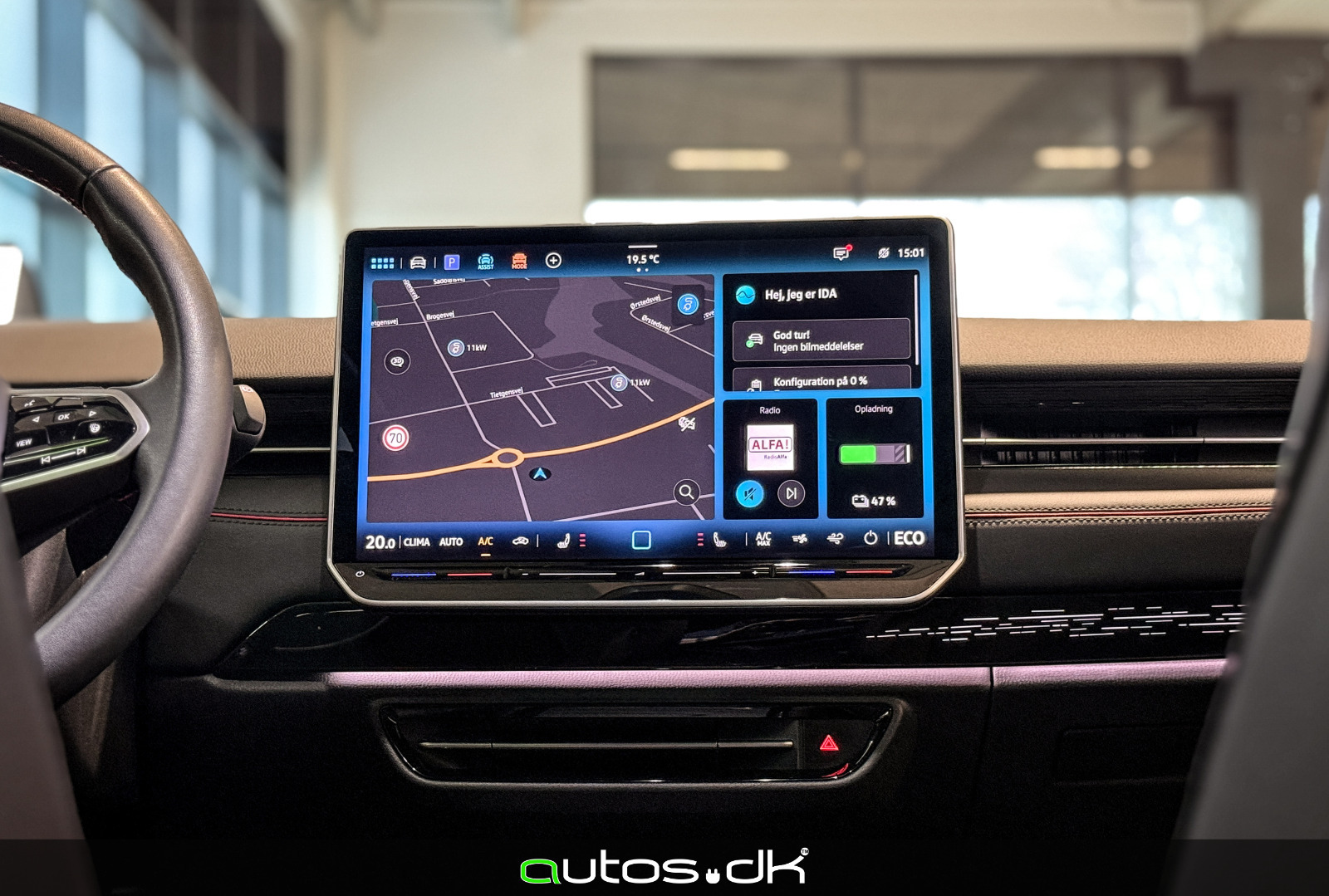 Blå VW ID.7 fra 2025