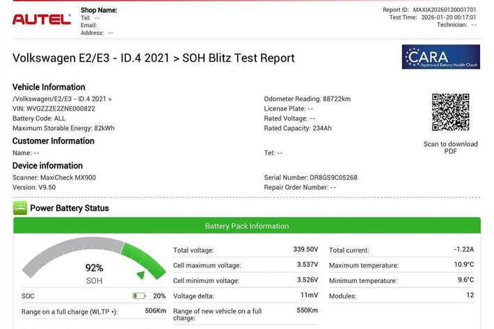 Blå VW ID.4 fra 2022