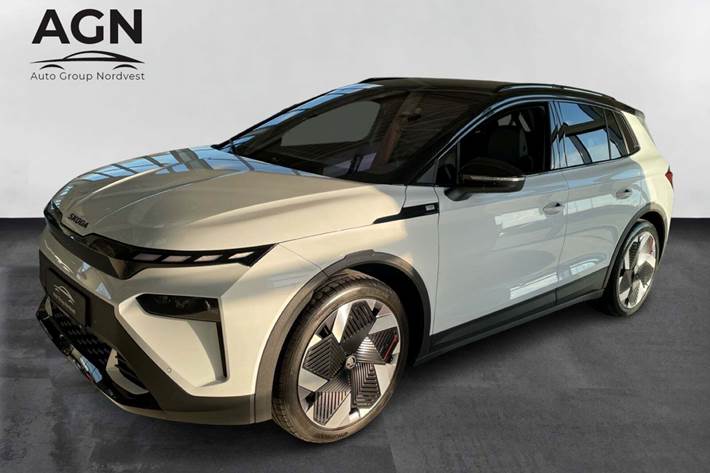 Hvid Skoda Elroq fra 2025 set udefra