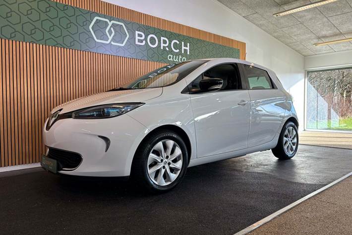 Hvid Renault Zoe fra 2016 set udefra