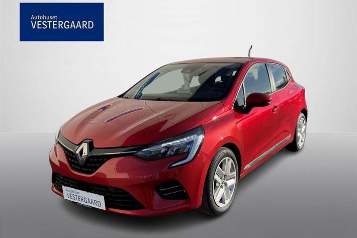 Rød Renault Clio V fra 2021 set udefra