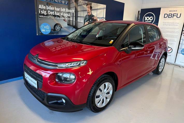 Rød Citroën C3 fra 2018