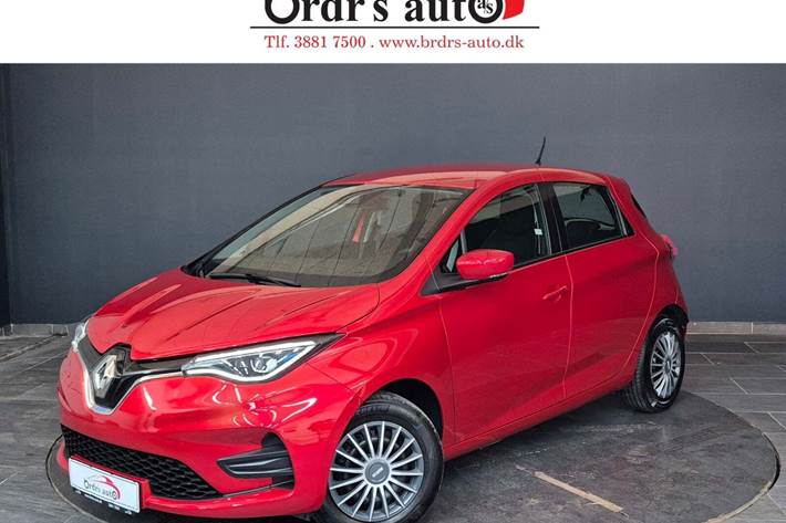 Rød Renault Zoe fra 2021 set udefra