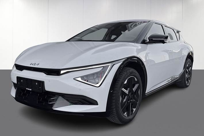 Hvid Kia EV6 fra 2025 set udefra