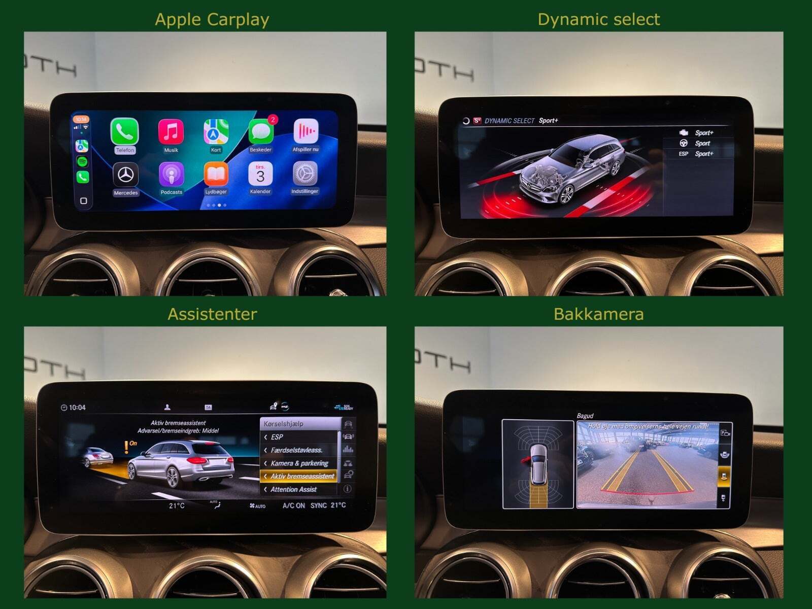 Grå Mercedes C220 d fra 2020