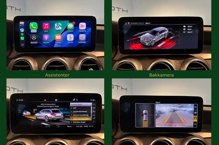 Grå Mercedes C220 d fra 2020