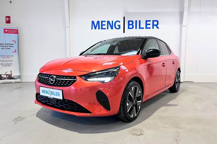 Orange Opel Corsa-e fra 2020 set udefra