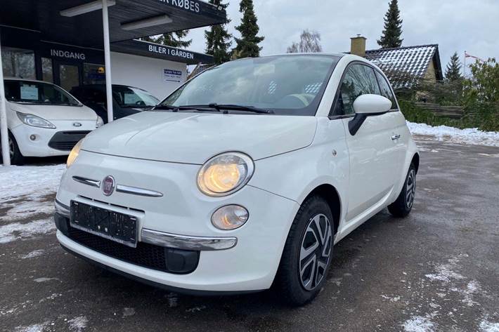 Hvid Fiat 500 fra 2008