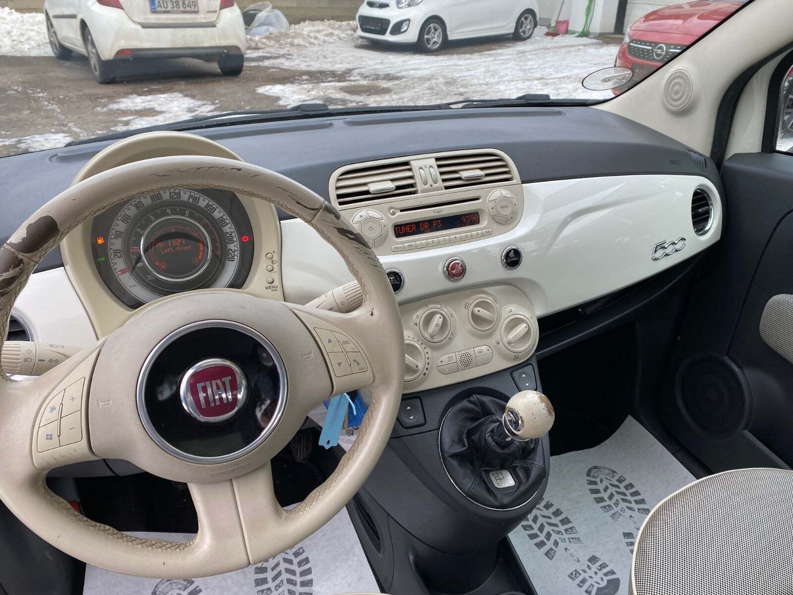 Hvid Fiat 500 fra 2008
