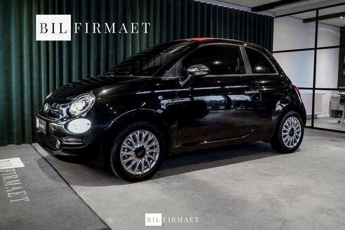 Sort Fiat 500C fra 2024 set udefra