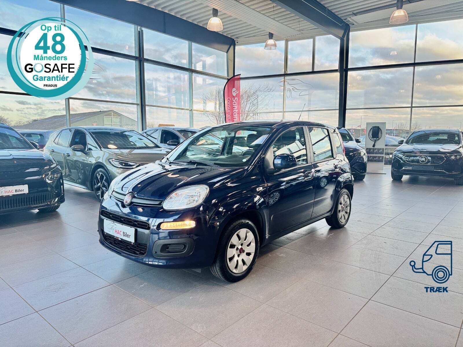 Blå Fiat Panda fra 2016