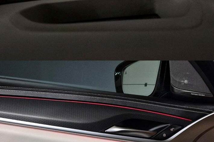 Sort BMW 545e fra 2022 set indefra