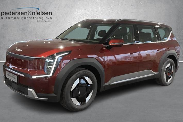 Rød Kia EV9 fra 2026 set udefra