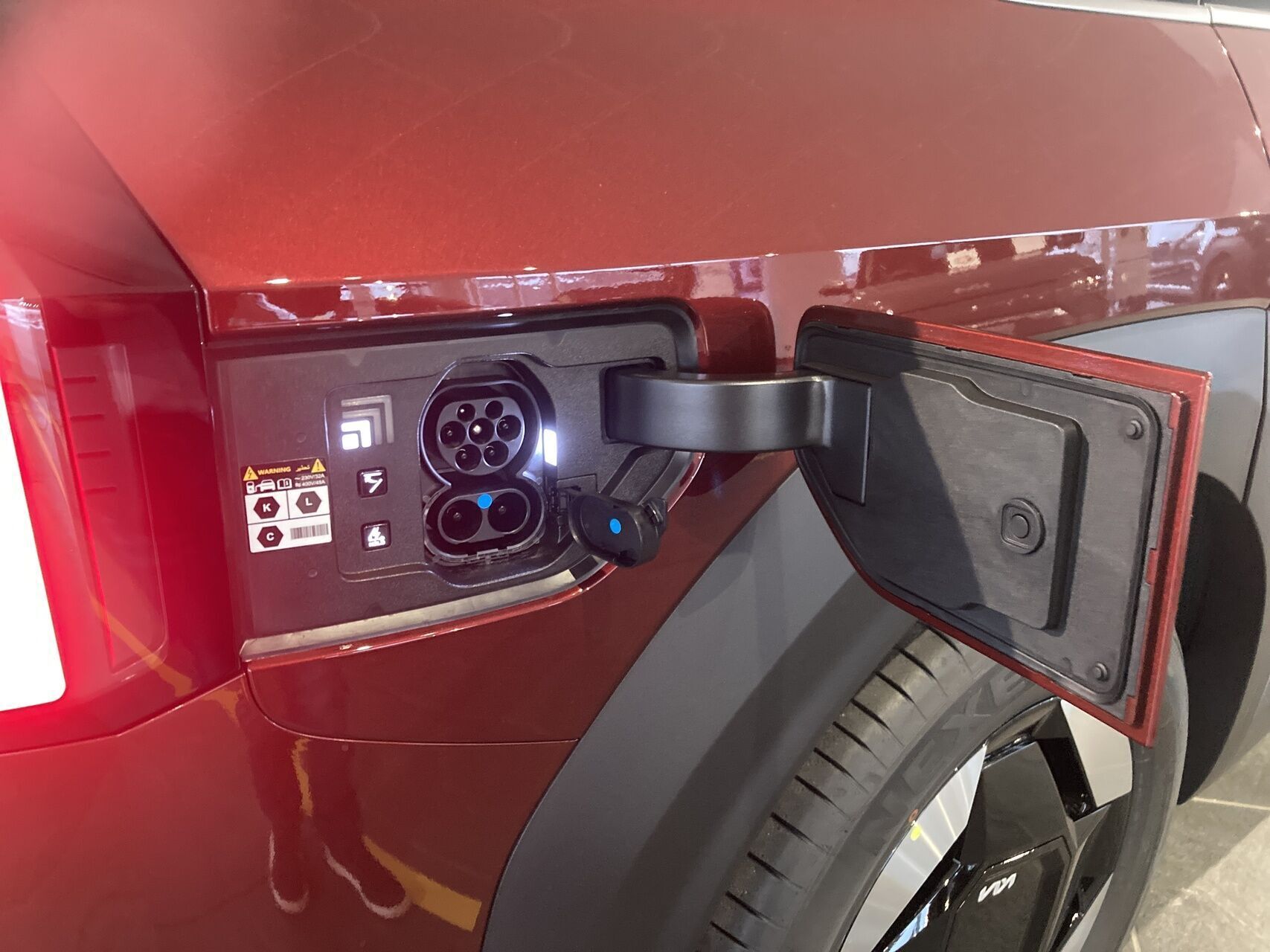 Rød Kia EV9 fra 2026