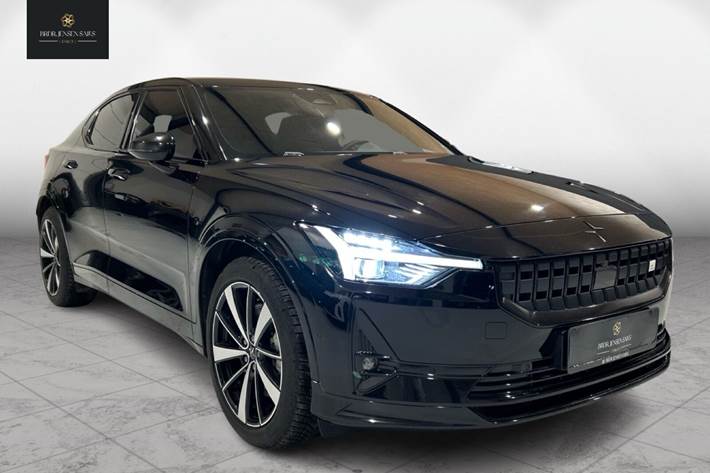 Sort Polestar 2 fra 2022 set udefra
