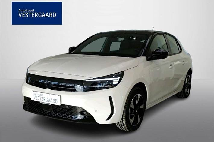 Hvid Opel Corsa-e fra 2024 set udefra