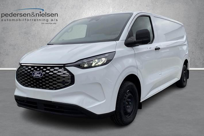 Hvid Ford E-Transit Custom fra 2025 set udefra