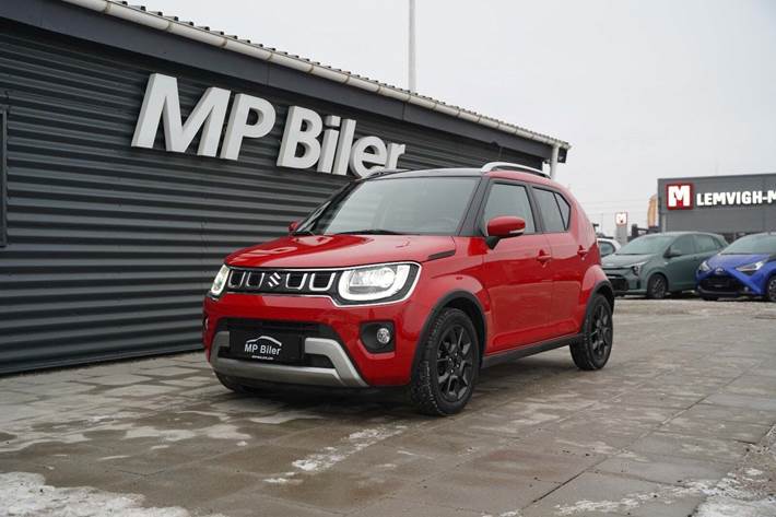 Rød Suzuki Ignis fra 2021 set udefra