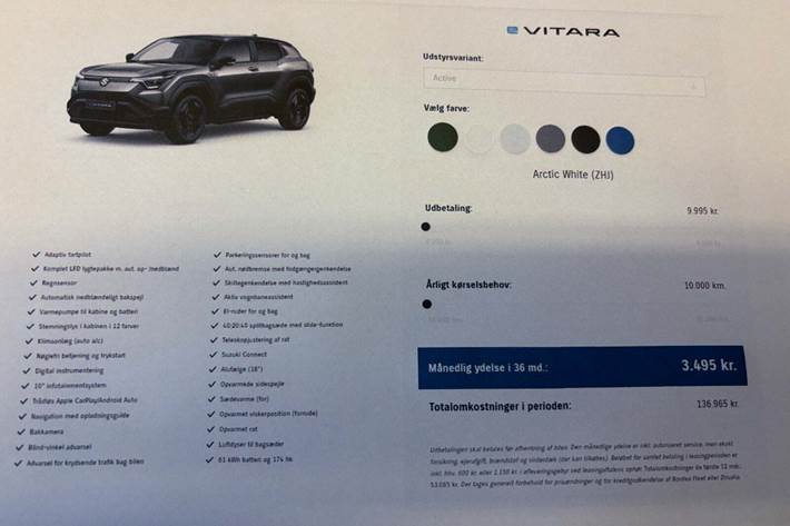 undefined Suzuki eVitara fra 2026